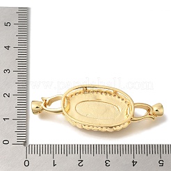 Brass Micro Pave Clear Cubic Zirconia Fold Over Clasps&nbsp;KK-K389-013G