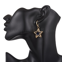 Glass Seed Beaded Star Leverback Earringss&nbsp;EJEW-MZ00637