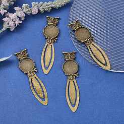 Iron Bookmark Cabochon Settings&nbsp;PALLOY-N0084-20AB-NF