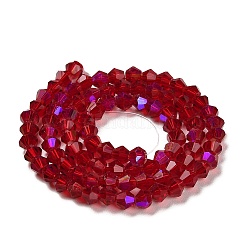 Transparent Electroplate Glass Beads Strands&nbsp;GLAA-F029-2mm-D27