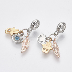 Alloy European Dangle Charms&nbsp;MPDL-T004-08P