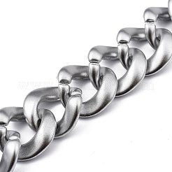 Handmade Spray Painted CCB Plastic Curb Chains&nbsp;AJEW-JB00737-03
