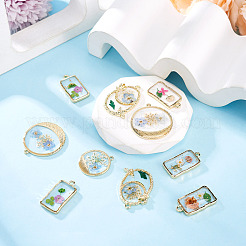 10Pcs 2 Styles Transparent Resin Pendants&nbsp;RESI-TA0005-61