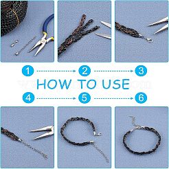 Braided Imitation Leather Cords&nbsp;OHAR-WH0016-27B