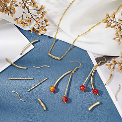 50Pcs 5 Style Brass Tube Beads&nbsp;KK-BC0008-21