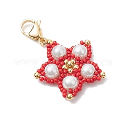 Glass Seed Beads Pendant Decorations&nbsp;HJEW-MZ00170