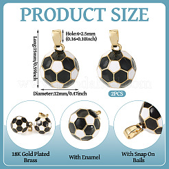 2Pcs Brass Enamel Charms&nbsp;KK-TA0008-66