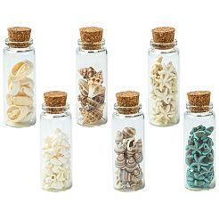6Pcs 3 Sets 3 Styles Transparent Glass Wishing Bottle Decoration&nbsp;AJEW-CN0004-05