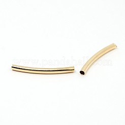 Brass Smooth Curved Tube Beads&nbsp;X-KK-O031-B-08