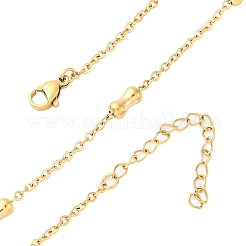 304 Stainless Steel Bone Cable Chain Necklaces&nbsp;NJEW-C073-08G
