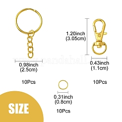 10Pcs Alloy Swivel Lobster Claw Clasps&nbsp;IFIN-YW0003-41