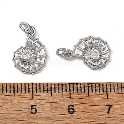 SHEGRACE Brass Pave Clear Cubic Zirconia Charms&nbsp;XGRQ4D238-653P