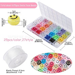 DIY Smiling Face Stretch Bracelet Making Kit&nbsp;DIY-YW0007-61