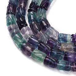 Natural Fluorite Carved Beads Strands&nbsp;G-L634-Q01-01