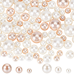 150Pcs 3 Styles ABS Plastic Imitation Pearl Round  Beads&nbsp;KY-SP0001-62
