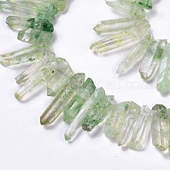 Natural Crackle Quartz Crystal Dyed Beads Strands&nbsp;G-I345-05G