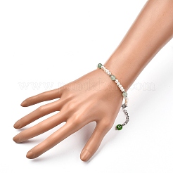 Natural Amazonite Beaded Bracelets&nbsp;BJEW-JB05313-02