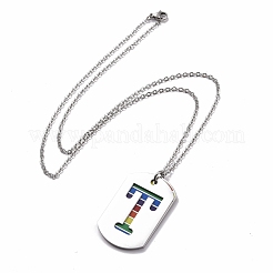 Pride Style 201 Stainless Steel Pendant Necklaces&nbsp;NJEW-F288-04C-P