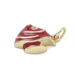Brass Enamel Pendants&nbsp;KK-K368-12G-03