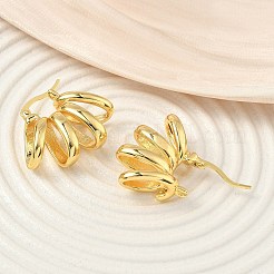 Spiral Brass Hoop Earrings&nbsp;EJEW-F389-04G