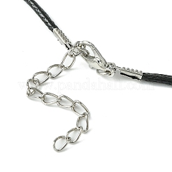 Dyed Natural Lava Rock Disc & Pearl Beaded Pendant Necklaces&nbsp;NJEW-JN04557