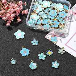 60Pcs 10 Styles Alloy Enamel Pendants&nbsp;FIND-CJ0002-33