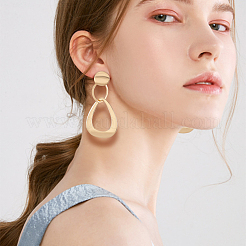 4 Pairs 4 Style Alloy Hollow Teardrop Dangle Stud Earrings for Women&nbsp;EJEW-AN0004-34