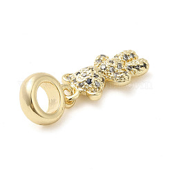 Rack Plating Brass with Cubic Zirconia Pendants&nbsp;KK-Q784-11G