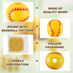 100Pcs Dyed Wood Beads&nbsp;WOOD-CW0001-06