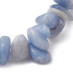 Dyed & Heated Natural Blue Aventurine Chip Beaded Stretch Bracelets for Men Women&nbsp;BJEW-JB12089-01