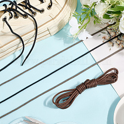 3 Pairs 3 Colors Round Waxed Cord Shoelace String&nbsp;OCOR-CL0001-01
