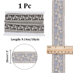 Polyester Hollow Embroidered Lace Trim&nbsp;OCOR-WH0079-13B