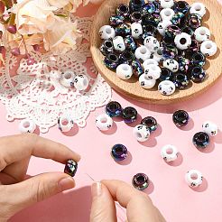 Opaque Acrylic European Beads&nbsp;SACR-CJC0001-37