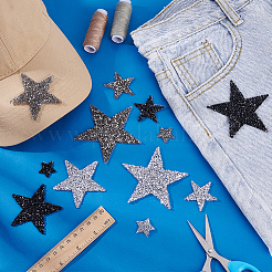 66Pcs 12 Styles Star Glitter Hotfix Rhinestone&nbsp;FIND-PH0023-18