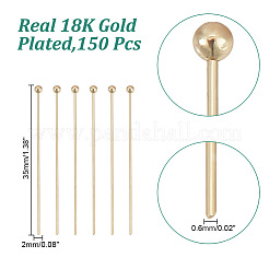 150Pcs Brass Ball Head Pins&nbsp;KK-GO0001-48
