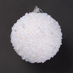 Christmas Ball Foam & Plastic Imitation Pearl Pendant Decoration&nbsp;FIND-G056-01D