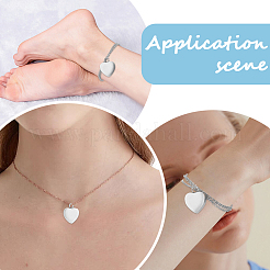 Stainless Steel Heart Cinerary Casket Pendant Necklaces&nbsp;DIY-CN0003-41P
