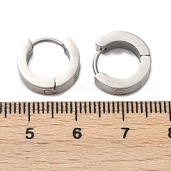 304 Stainless Steel Polishing Effect Hoop Earrings&nbsp;EJEW-M001-40C-P