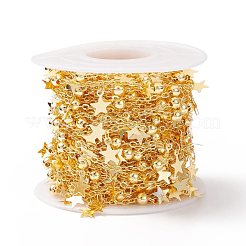 Brass Satellite Chains with Star Charms&nbsp;CHC-P009-05G