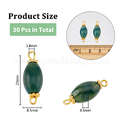 30Pcs Natural Moss Agate Connector Charms&nbsp;FIND-DC0003-54