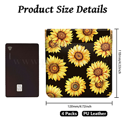 4Pcs 4 Styles Double Sided Printed PU Leather Wallets&nbsp;AJEW-WH0683-007