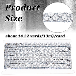 13M Polyester Paillette Elastic Beads&nbsp;OCOR-WH0079-169B