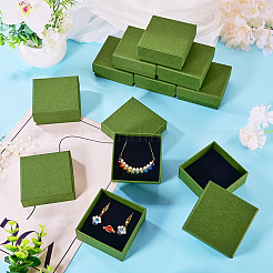 12Pcs Cardboard Paper Jewelry Storage Boxes with Sponge&nbsp;CON-TA0001-43B