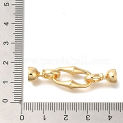 Brass Fold Over Clasps&nbsp;KK-K389-118G