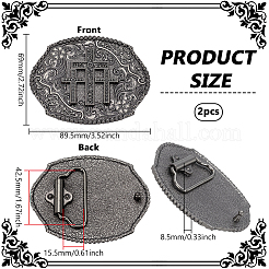 2Pcs Alloy Buckles&nbsp;AJEW-CA0004-77