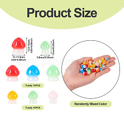 30Pcs 2 Styles Luminous Resin Mushroom Ornament&nbsp;RESI-TA0004-04A
