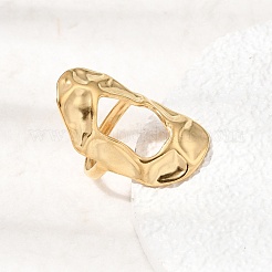 304 Stainless Steel Cuff Open Rings for Women&nbsp;RJEW-T034-01G