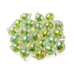 UV Plating Rainbow Iridescent Acrylic Beads&nbsp;OACR-F004-07E
