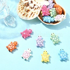 14Pcs 7 Colors Spray Painted Alloy Beads with Glitter Sheet&nbsp;FIND-CJ0003-39