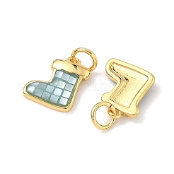 Brass Enamel Pendants&nbsp;KK-H534-07G
